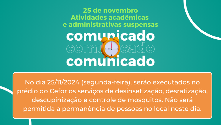 Dia sem Expediente: 25 de novembro de 2024