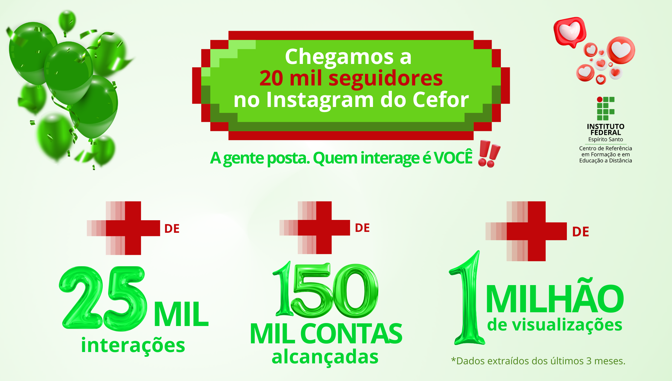Cefor chega a 20 mil seguidores no Instagram
